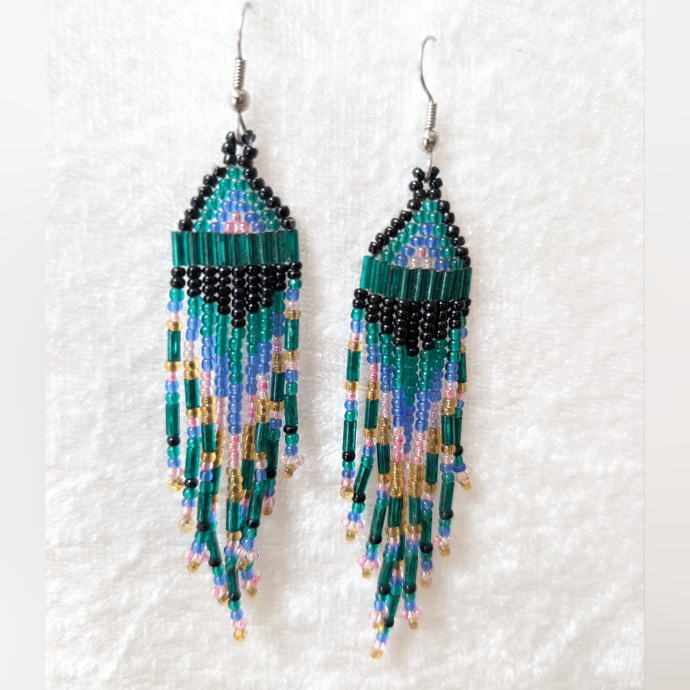 Handmade Beaded Earrings Glass Beads